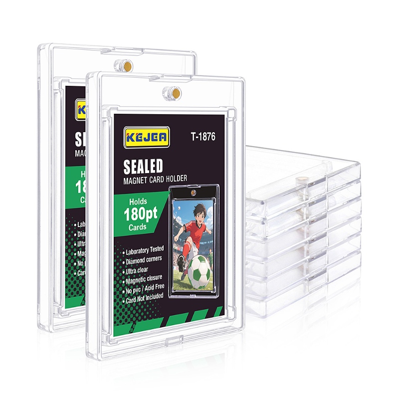 180pt Magnetic Card Holder Hard Plastic Holder High Transparent UV Resistant Basketball Volleyball Game Collection Trading Cards (13)
