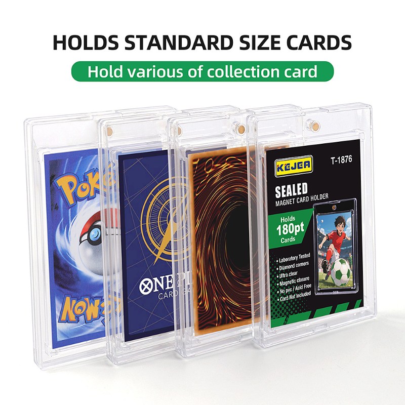 180pt Magnetic Card Holder Hard Plastic Holder High Transparent UV Resistant Basketball Volleyball Game Collection Trading Cards (2)