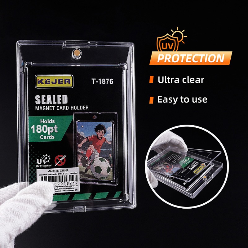 180pt Magnetic Card Holder Hard Plastic Holder High Transparent UV Resistant Basketball Volleyball Game Collection Trading Cards (3)