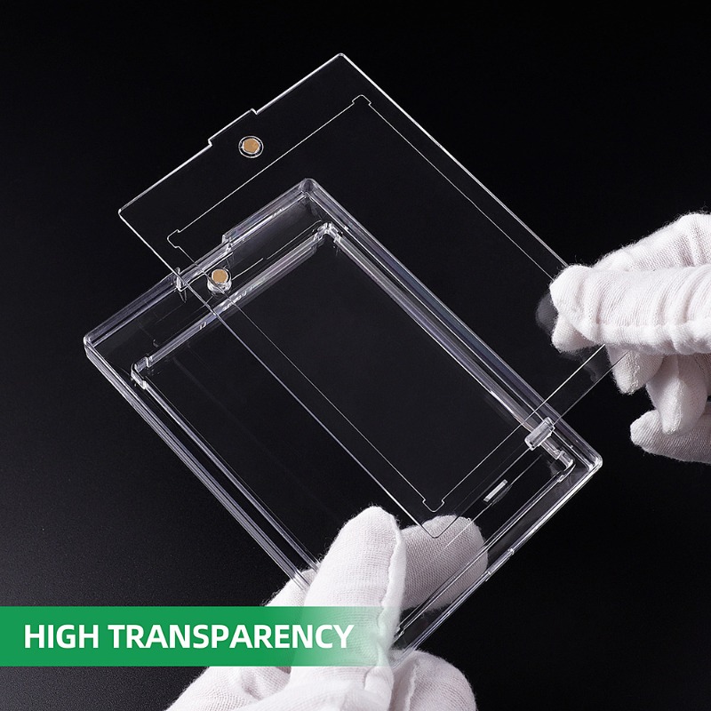 180pt Magnetic Card Holder Hard Plastic Holder High Transparent UV Resistant Basketball Volleyball Game Collection Trading Cards (5)