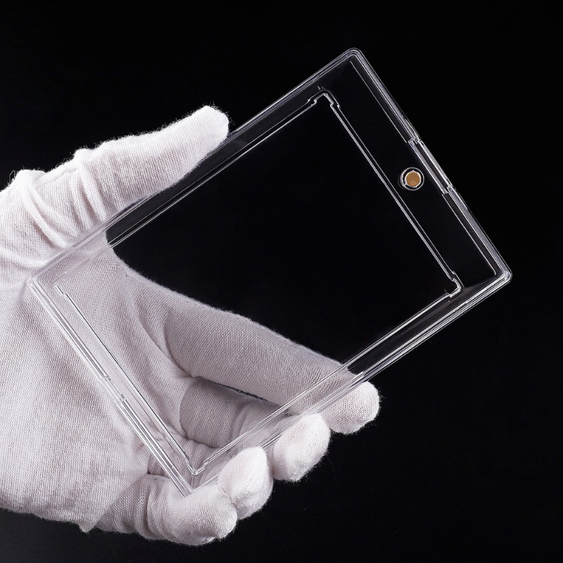 180pt Magnetic Card Holder Hard Plastic Holder High Transparent UV Resistant Basketball Volleyball Game Collection Trading Cards (6)