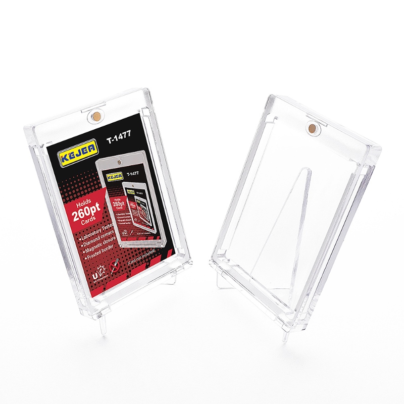 260 PT Thick Magnet Card Holder with UV Protection Hard Plastic Card Case Trading Game Card Pokémon Collectible Cards (13)