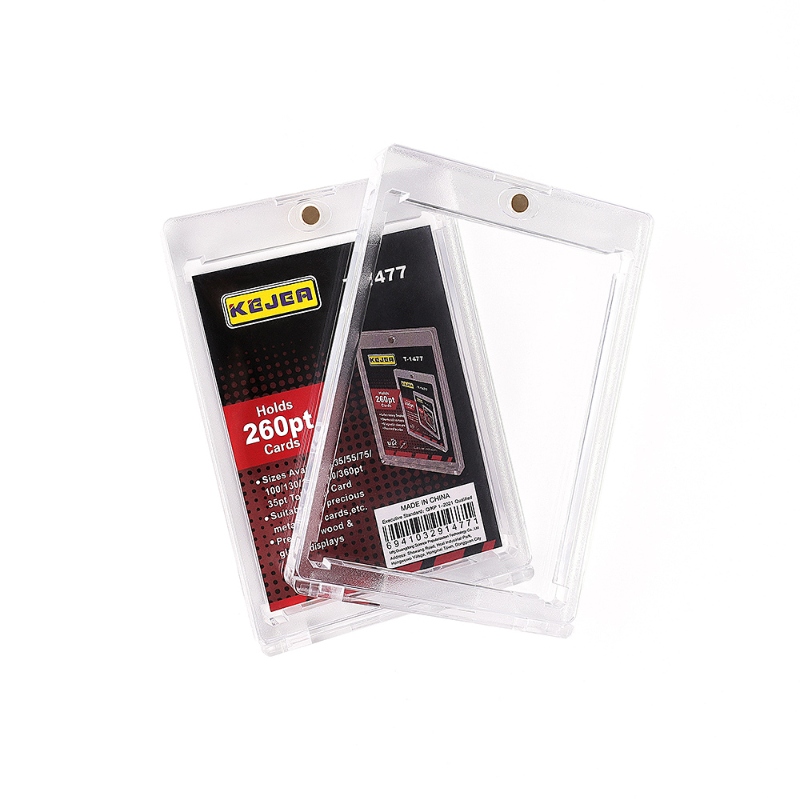 260 PT Thick Magnet Card Holder with UV Protection Hard Plastic Card Case Trading Game Card Pokémon Collectible Cards (15)