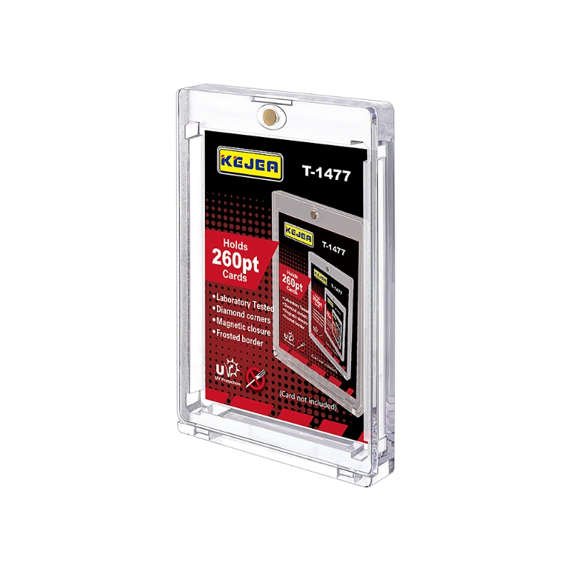 260 PT Thick Magnet Card Holder with UV Protection Hard Plastic Card Case Trading Game Card Pokémon Collectible Cards (16)