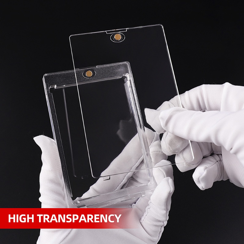 260 PT Thick Magnet Card Holder with UV Protection Hard Plastic Card Case Trading Game Card Pokémon Collectible Cards (17)