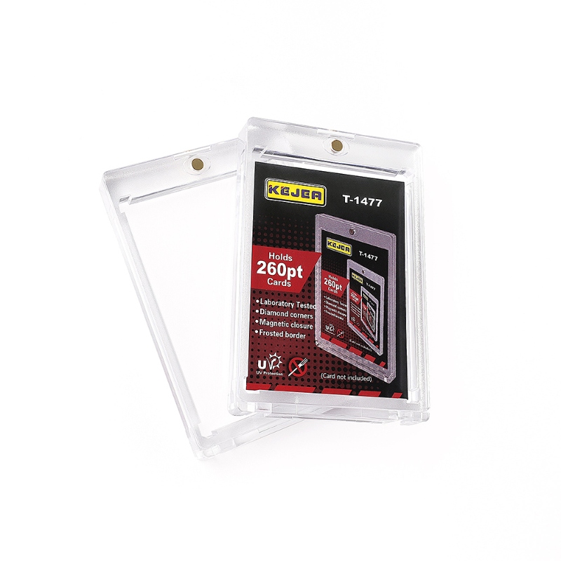 260 PT Thick Magnet Card Holder with UV Protection Hard Plastic Card Case Trading Game Card Pokémon Collectible Cards (21)