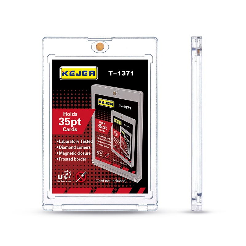 35 PT Magnetic Display Card Holder Durable Protector Case With Recessed Corners 100% UV Protection Card Holder