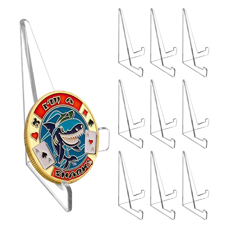 Acrylic Card Stands Card Holder Display Stand Clear Mini Easel Stand for Challenge Coins Graded Baseball Trading Cards (11)