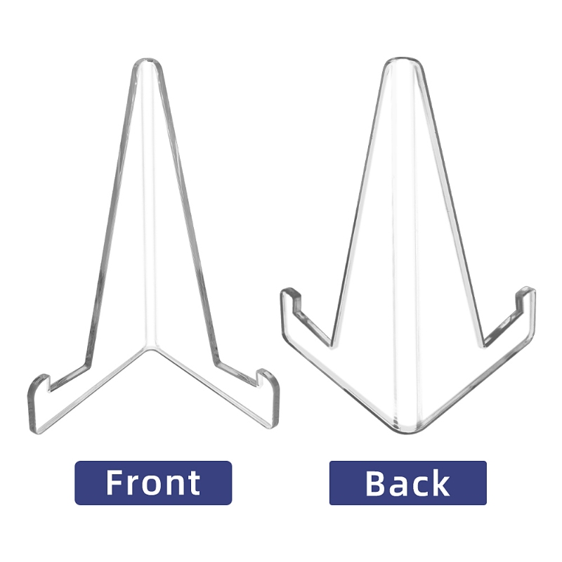 Acrylic Card Stands Card Holder Display Stand Clear Mini Easel Stand for Challenge Coins Graded Baseball Trading Cards (12)