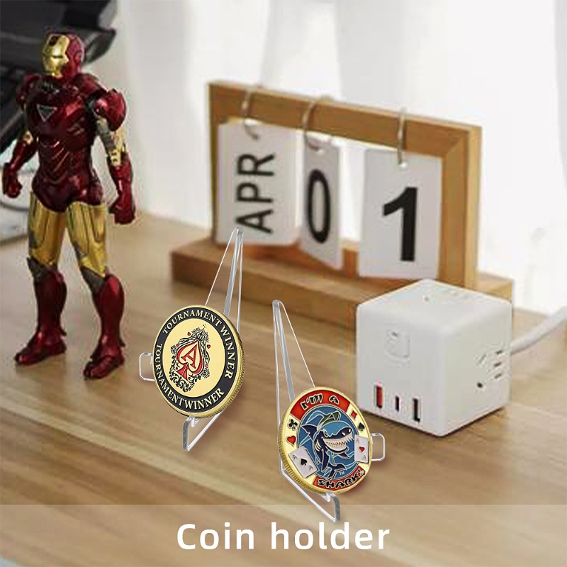 Acrylic Card Stands Card Holder Display Stand Clear Mini Easel Stand for Challenge Coins Graded Baseball Trading Cards (5)