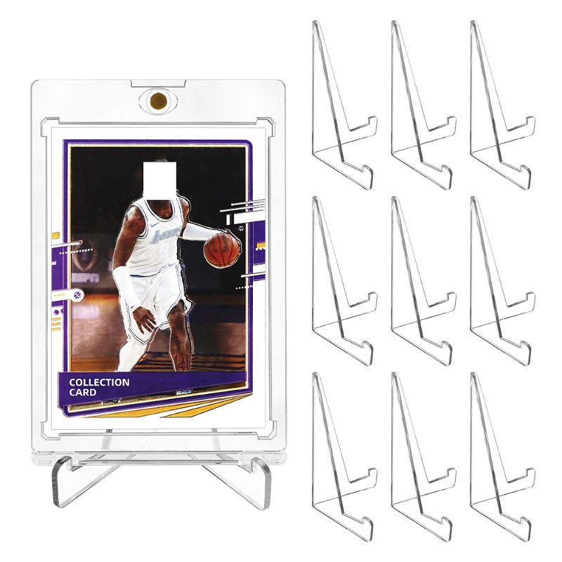 Acrylic Card Stands Card Holder Display Stand Clear Mini Easel Stand for Challenge Coins Graded Baseball Trading Cards