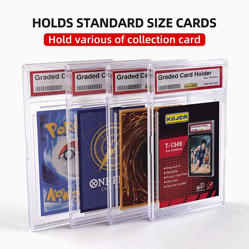 Kejea New Wholesale Premium Graded Badge Holder Ultra Clear Hard Plastic for Collecting Sports Trading Game Cards (3)