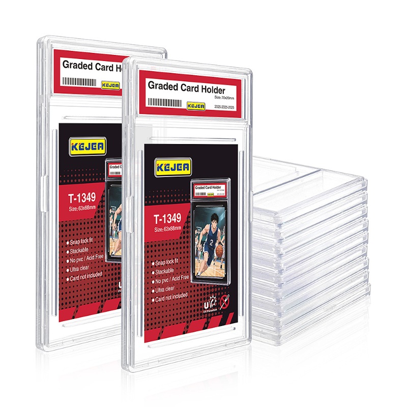 Kejea New Wholesale Premium Graded Badge Holder Ultra Clear Hard Plastic for Collecting Sports Trading Game Cards (4)