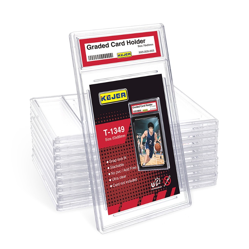 Kejea New Wholesale Premium Graded Badge Holder Ultra Clear Hard Plastic for Collecting Sports Trading Game Cards (6)