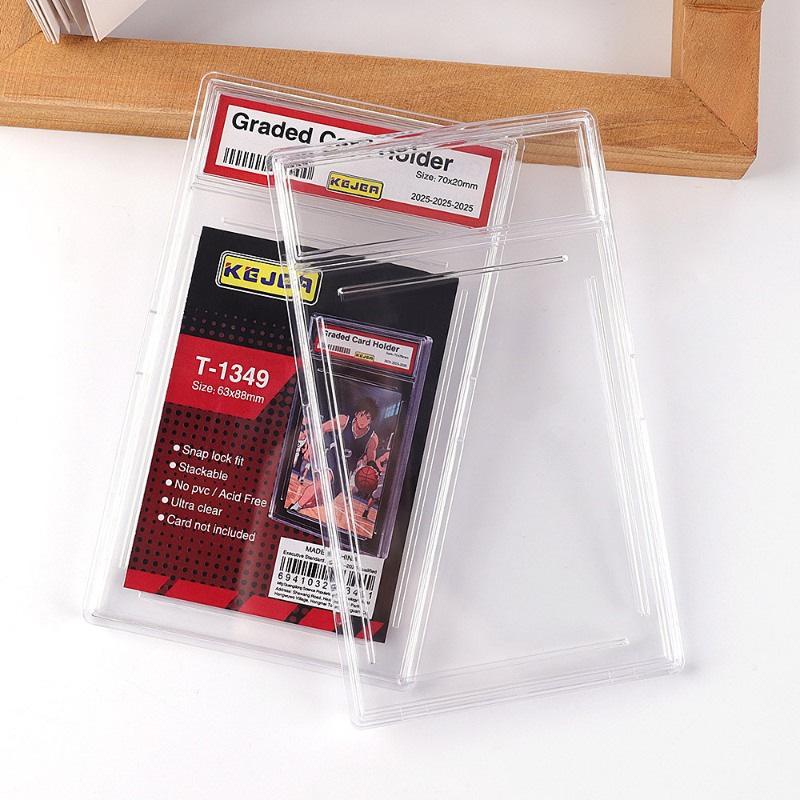 Kejea New Wholesale Premium Graded Badge Holder Ultra Clear Hard Plastic for Collecting Sports Trading Game Cards (8)
