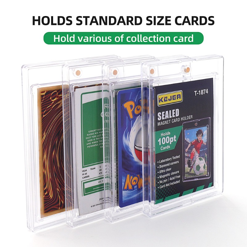 Kejea Sealed Magnetic Card Holder 100pt Ultra-Transparent UV-Resistant Thickened Card Case (1)