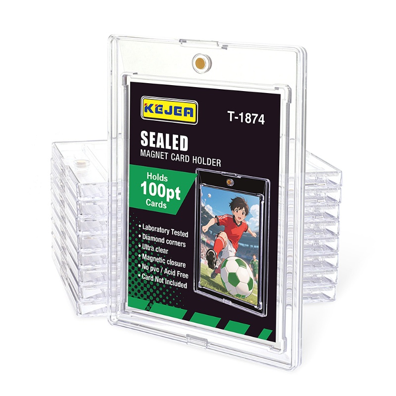 Kejea Sealed Magnetic Card Holder 100pt Ultra-Transparent UV-Resistant Thickened Card Case (11)