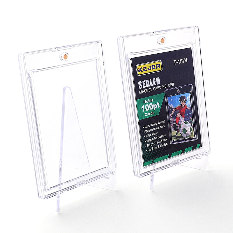 Kejea Sealed Magnetic Card Holder 100pt Ultra-Transparent UV-Resistant Thickened Card Case (14)