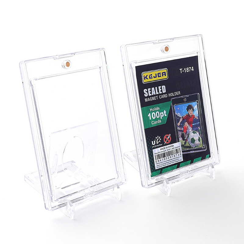 Kejea Sealed Magnetic Card Holder 100pt Ultra-Transparent UV-Resistant Thickened Card Case (15)