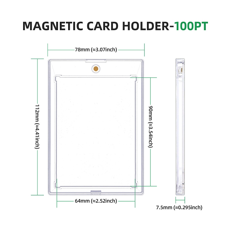 Kejea Sealed Magnetic Card Holder 100pt Ultra-Transparent UV-Resistant Thickened Card Case (17)