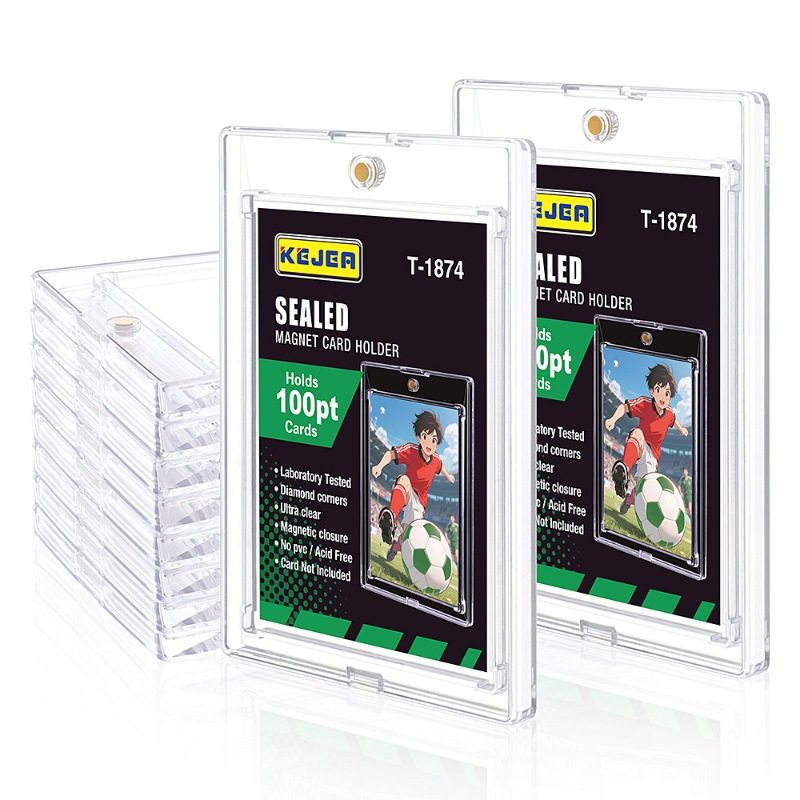 Kejea Sealed Magnetic Card Holder 100pt Ultra-Transparent UV-Resistant Thickened Card Case (3)