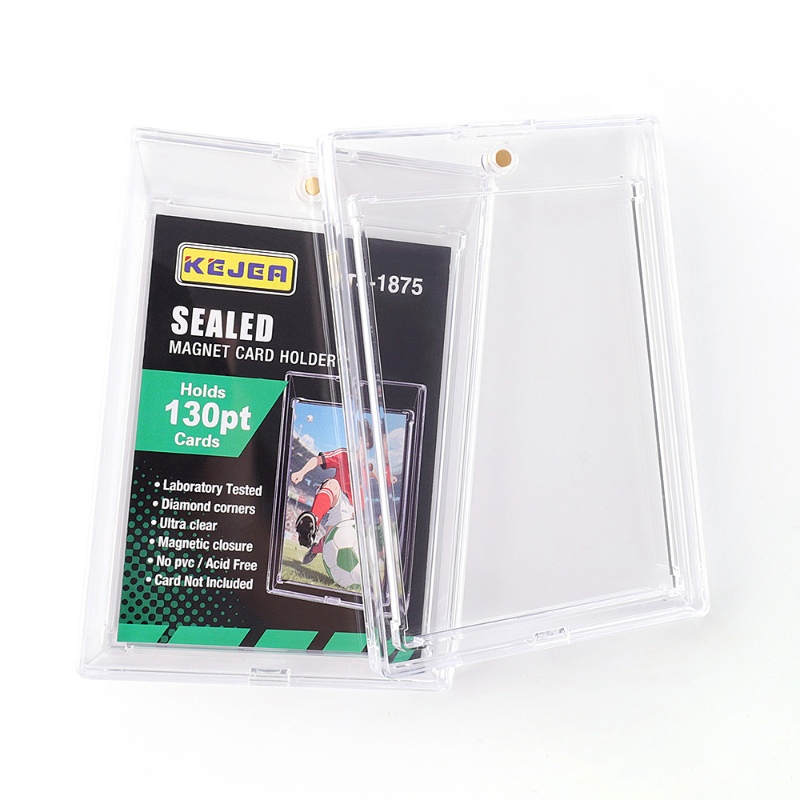 Kejea Sealed Magnetic Card Holder 130pt Ultra Transparent UV Resistant Thick Sleeve for Sports Trading Card Collections (13)