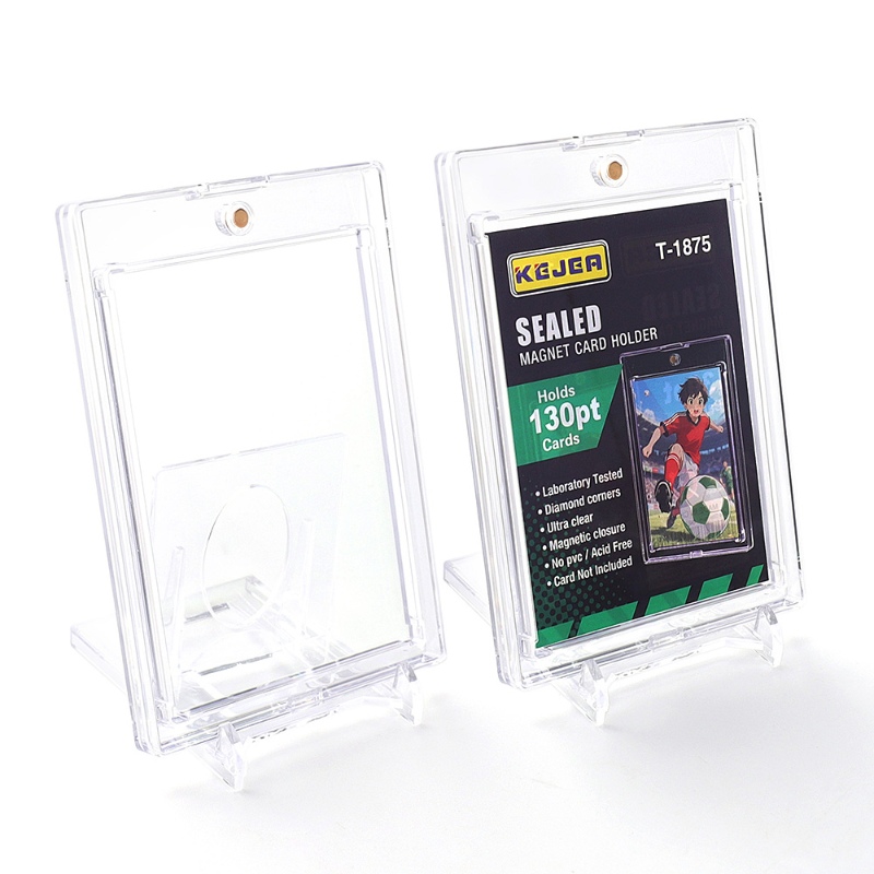 Kejea Sealed Magnetic Card Holder 130pt Ultra Transparent UV Resistant Thick Sleeve for Sports Trading Card Collections (15)