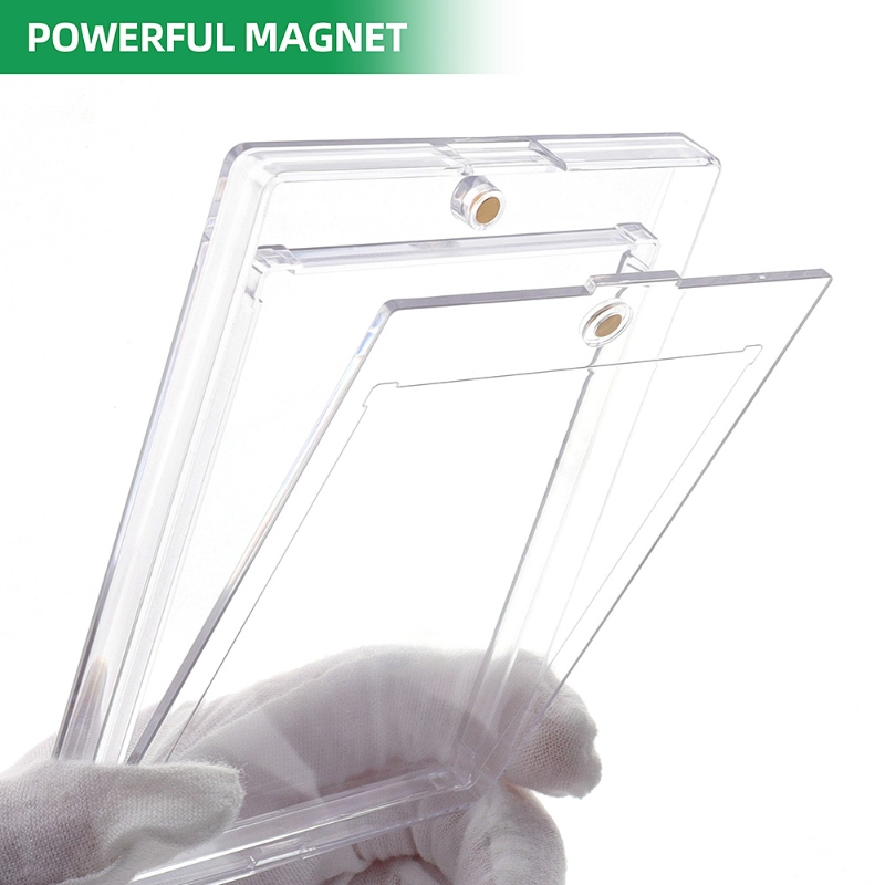 Kejea Sealed Magnetic Card Holder 130pt Ultra Transparent UV Resistant Thick Sleeve for Sports Trading Card Collections (16)