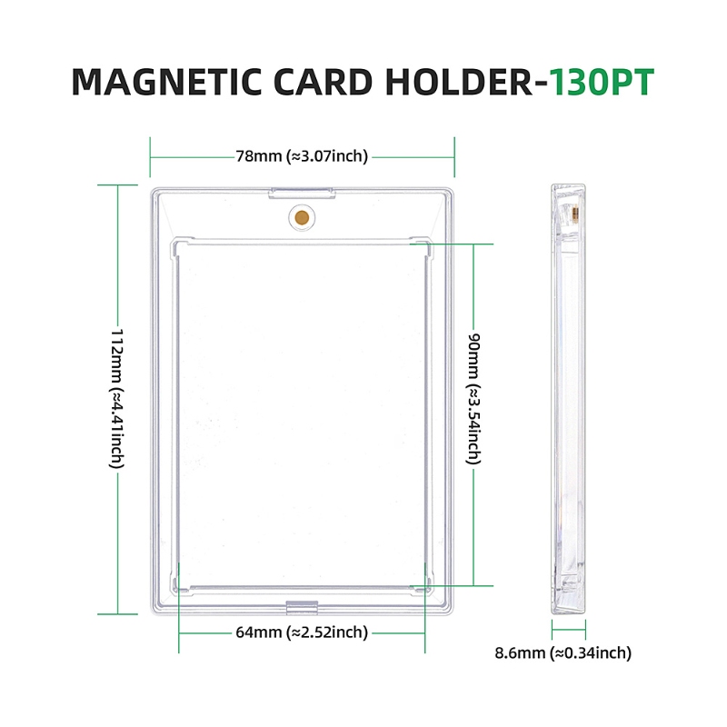 Kejea Sealed Magnetic Card Holder 130pt Ultra Transparent UV Resistant Thick Sleeve for Sports Trading Card Collections (17)