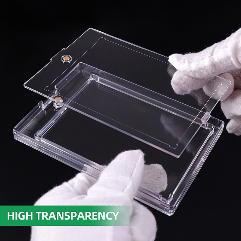 Kejea Sealed Magnetic Card Holder 130pt Ultra Transparent UV Resistant Thick Sleeve for Sports Trading Card Collections (5)