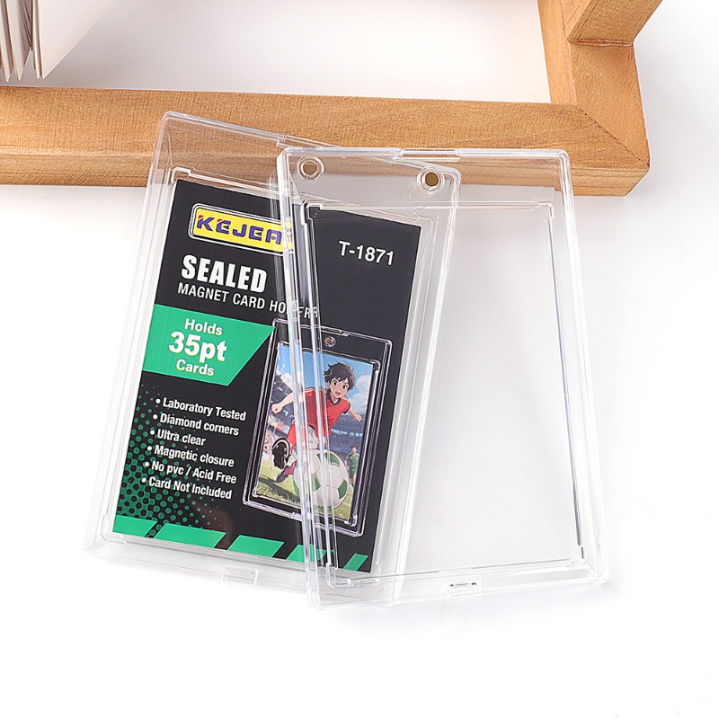 Kejea Sealed Magnetic Card Holder 35pt Ultra-Transparent UV-Resistant Extra-Thick Card Holder (1)