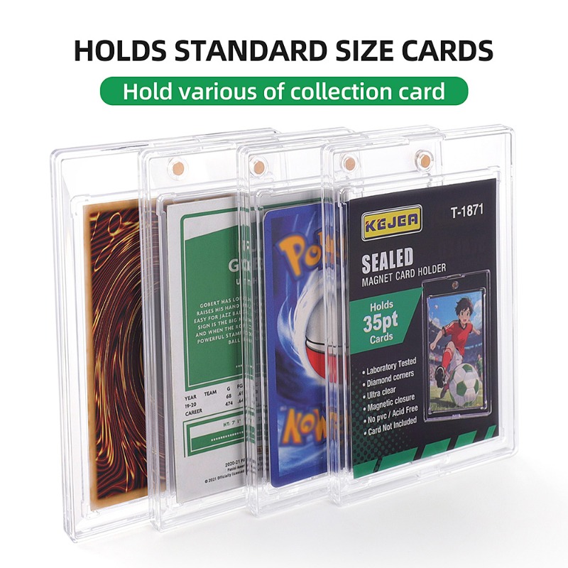 Kejea Sealed Magnetic Card Holder 35pt Ultra-Transparent UV-Resistant Extra-Thick Card Holder (15)