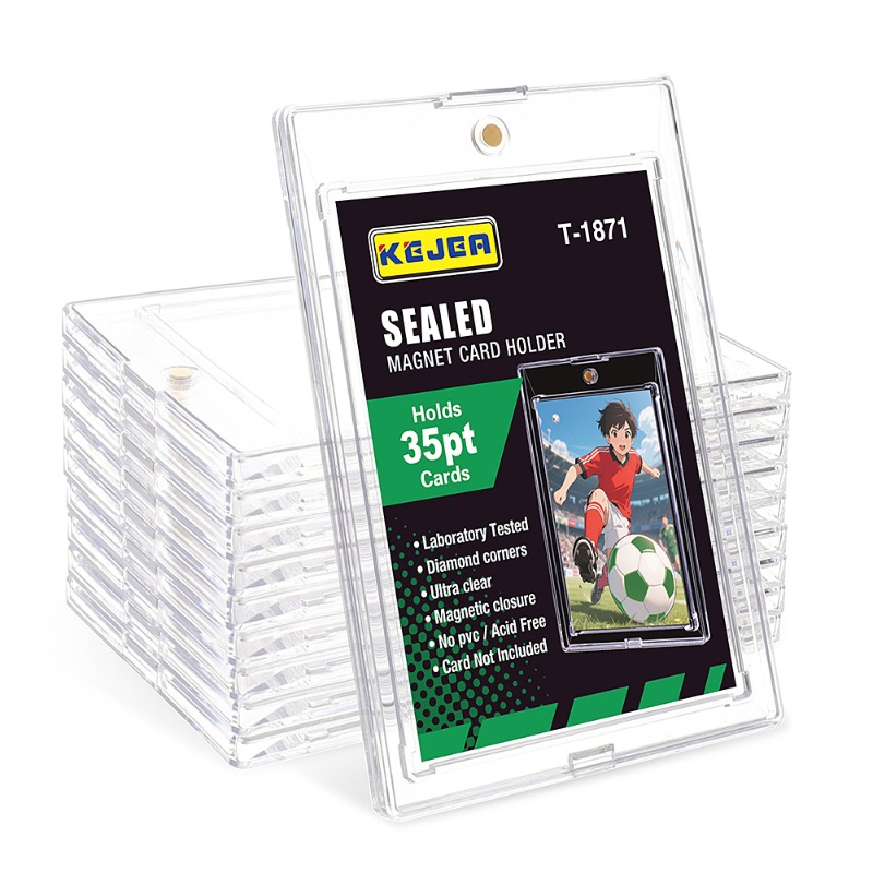 Kejea Sealed Magnetic Card Holder 35pt Ultra-Transparent UV-Resistant Extra-Thick Card Holder (2)