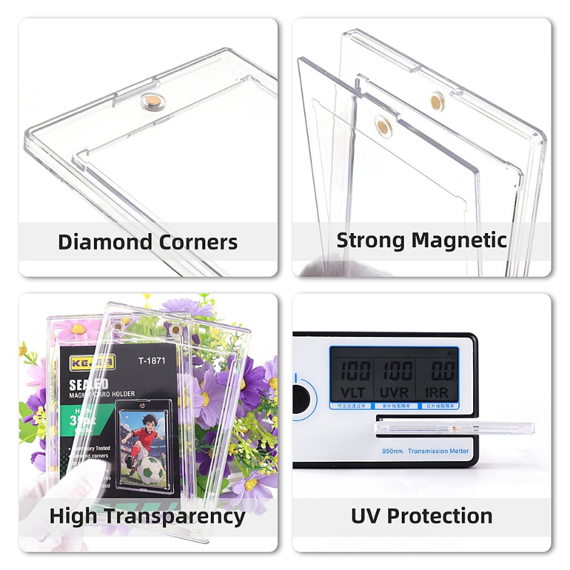 Kejea Sealed Magnetic Card Holder 35pt Ultra-Transparent UV-Resistant Extra-Thick Card Holder (3)