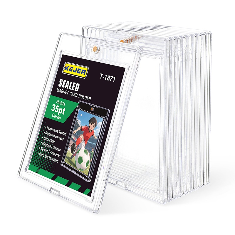Kejea Sealed Magnetic Card Holder 35pt Ultra-Transparent UV-Resistant Extra-Thick Card Holder (4)