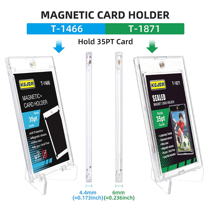 Kejea Sealed Magnetic Card Holder 35pt Ultra-Transparent UV-Resistant Extra-Thick Card Holder (7)