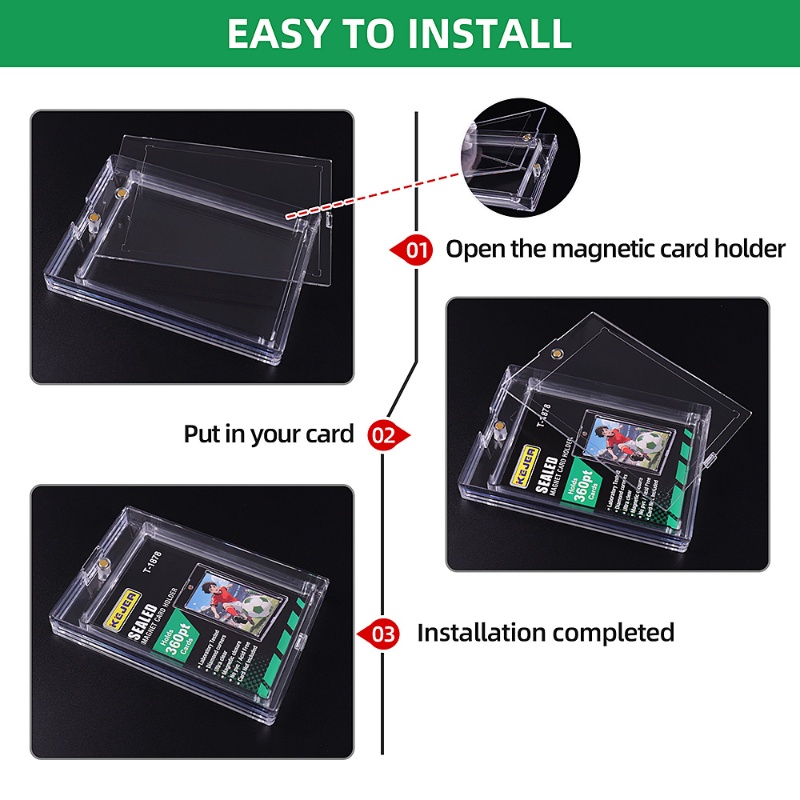 Kejea Sealed Magnetic Card Holder 360pt Ultra Transparent UV Resistant Ultra Thick Card (12)