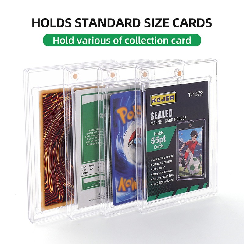 Kejea Sealed Magnetic Card Holder 55pt Ultra-Transparent UV-Resistant Hard Plastic Card Holder (2)