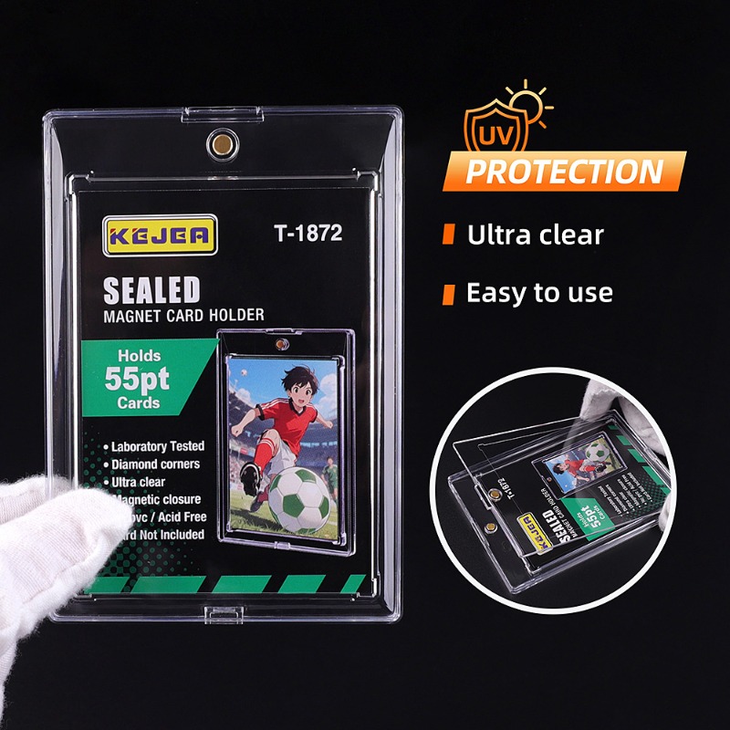 Kejea Sealed Magnetic Card Holder 55pt Ultra-Transparent UV-Resistant Hard Plastic Card Holder (3)