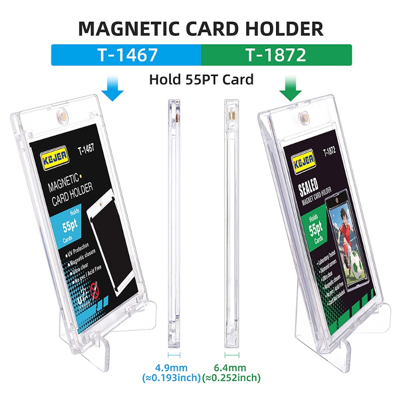 Kejea Sealed Magnetic Card Holder 55pt Ultra-Transparent UV-Resistant Hard Plastic Card Holder (9)