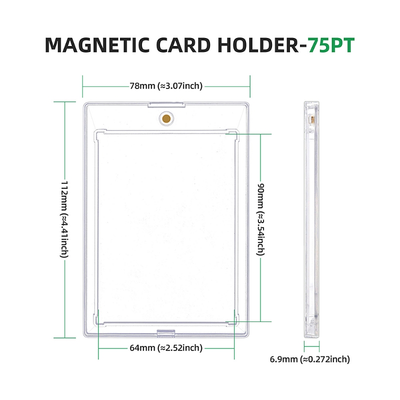 Kejea Sealed Magnetic Card Holder 75pt Ultra-Transparent UV-Resistant Collectible Card Holder (1)