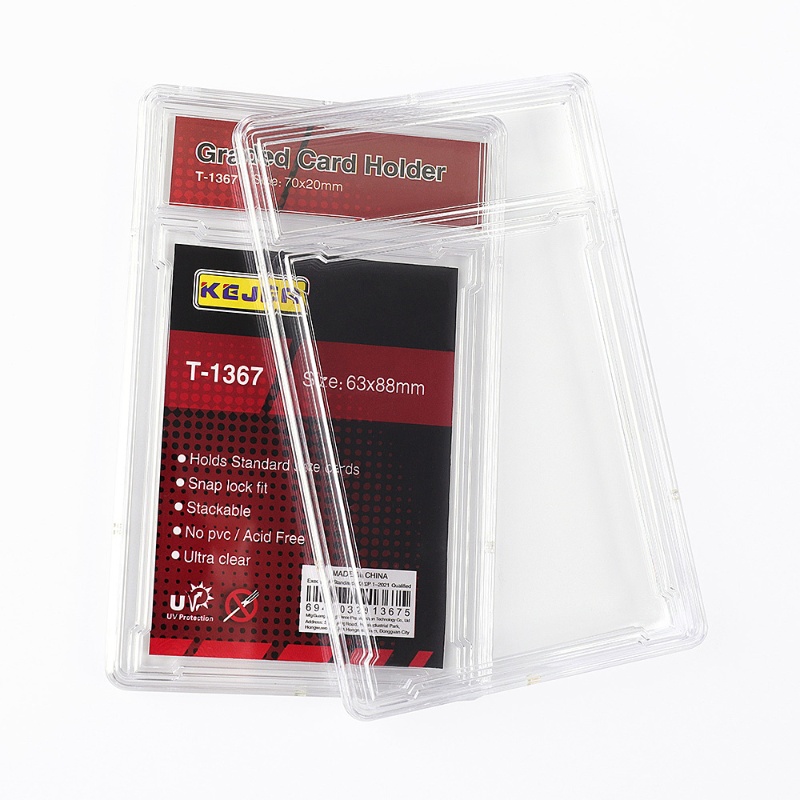New top-loading transparent plastic hard-shell card case (10)