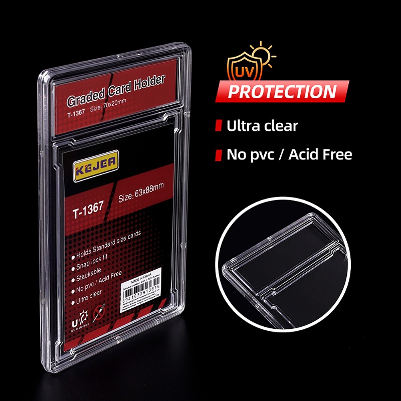 New top-loading transparent plastic hard-shell card case (13)