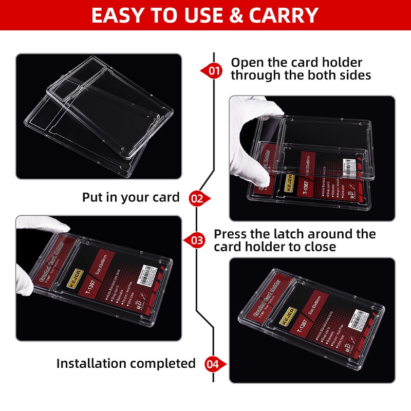 New top-loading transparent plastic hard-shell card case (2)
