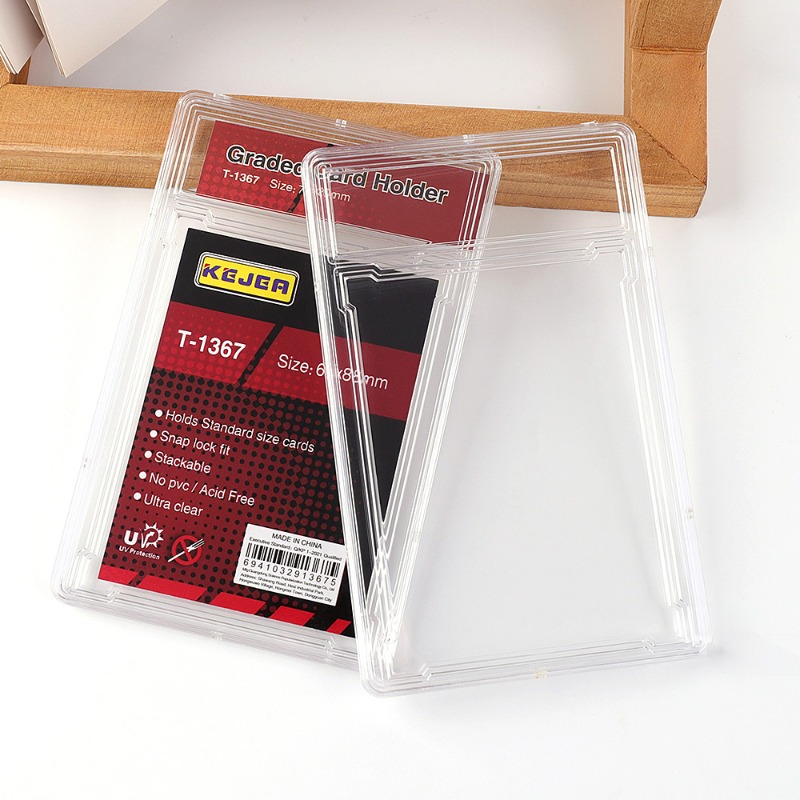 New top-loading transparent plastic hard-shell card case (3)