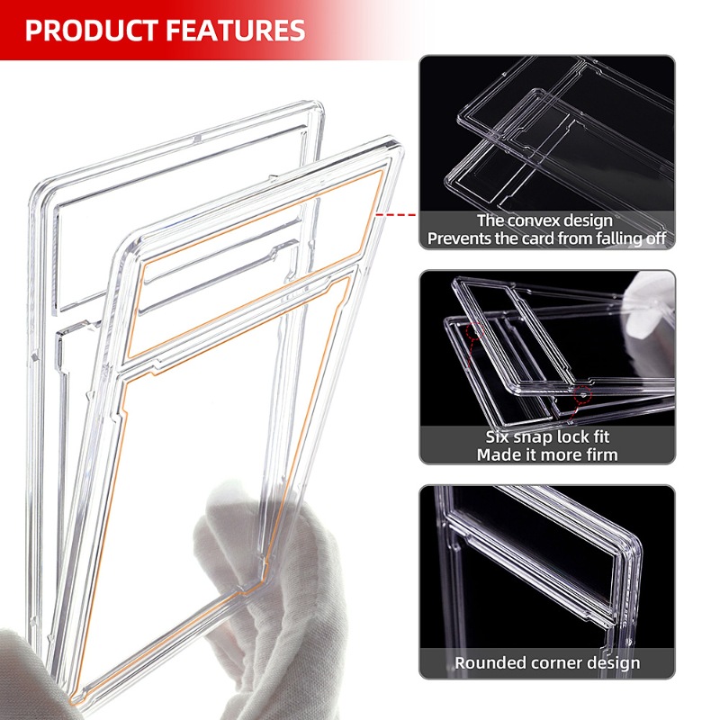 New top-loading transparent plastic hard-shell card case (4)