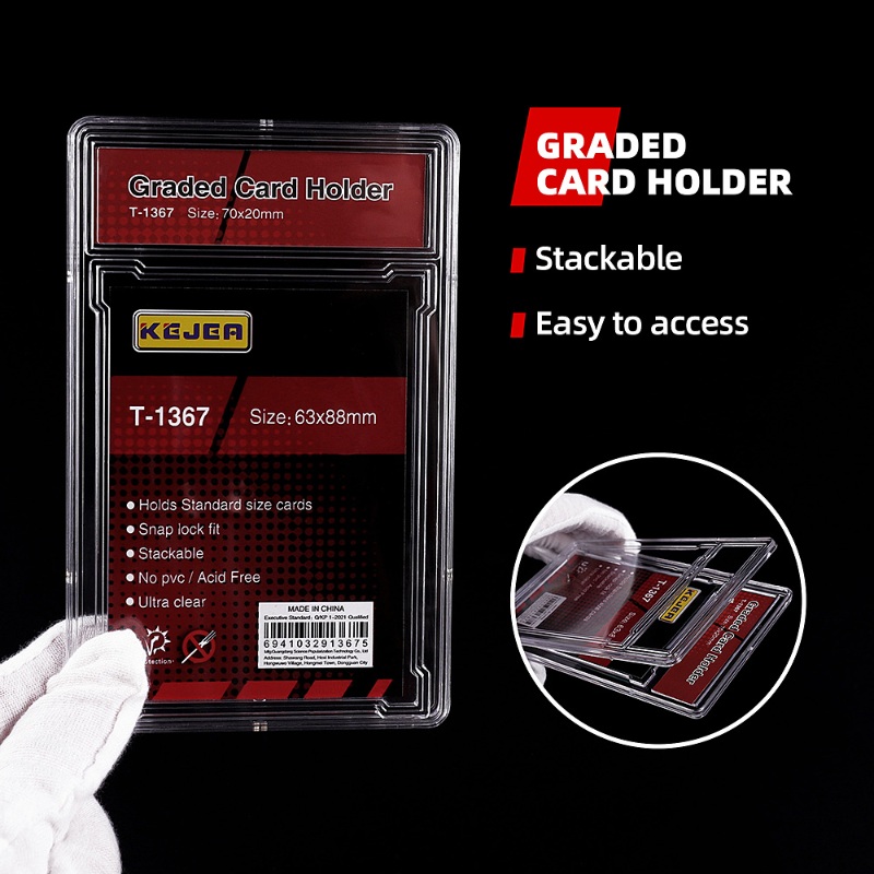 New top-loading transparent plastic hard-shell card case (8)