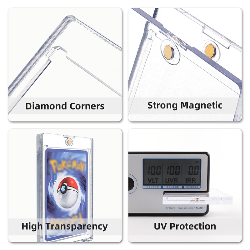 One Touch Hard Plastic Card Protector Transparent Card Cover Protective Cases (15)