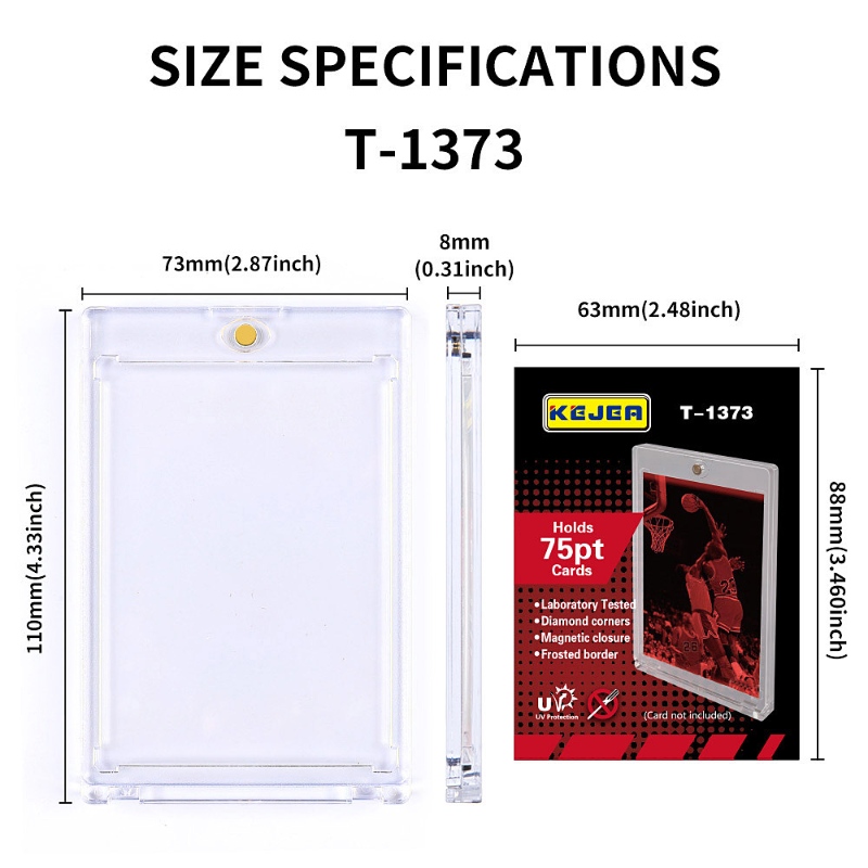 One Touch Hard Plastic Card Protector Transparent Card Cover Protective Cases (21)