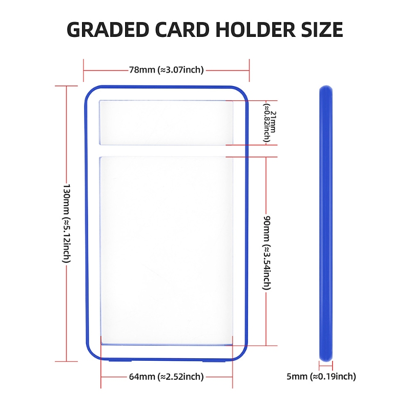 Plastic Graded Card Slab Bumpers Protector Display Graded Trading Cards (4)